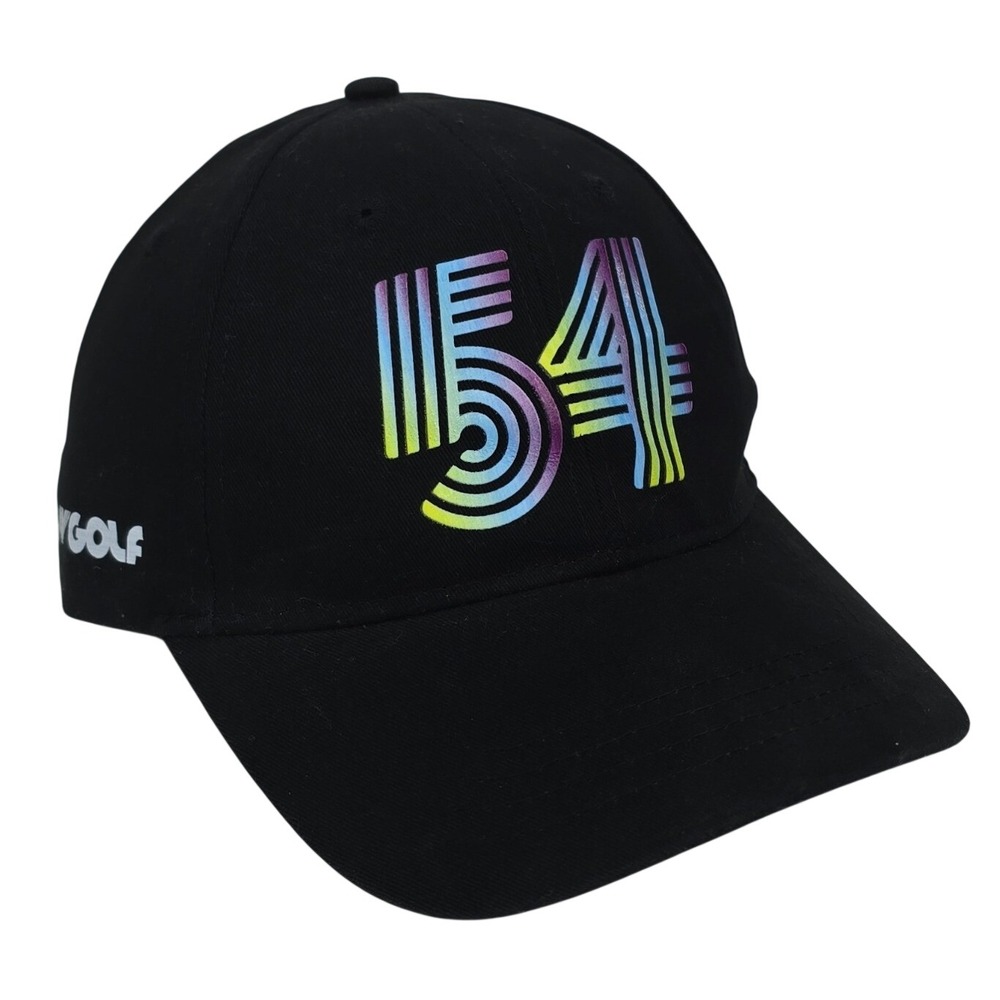 LIV Golf 54 Snapback Hat Mens OSFA Black Rainbow Graphic Fairway Fashion Dad Cap